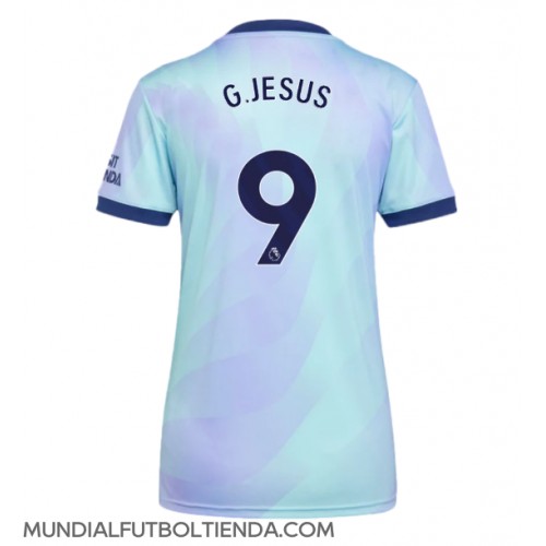 Camiseta Arsenal Gabriel Jesus #9 Tercera Equipación Replica 2024-25 para mujer mangas cortas